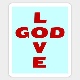 Love God Love People | Christian Typography Magnet